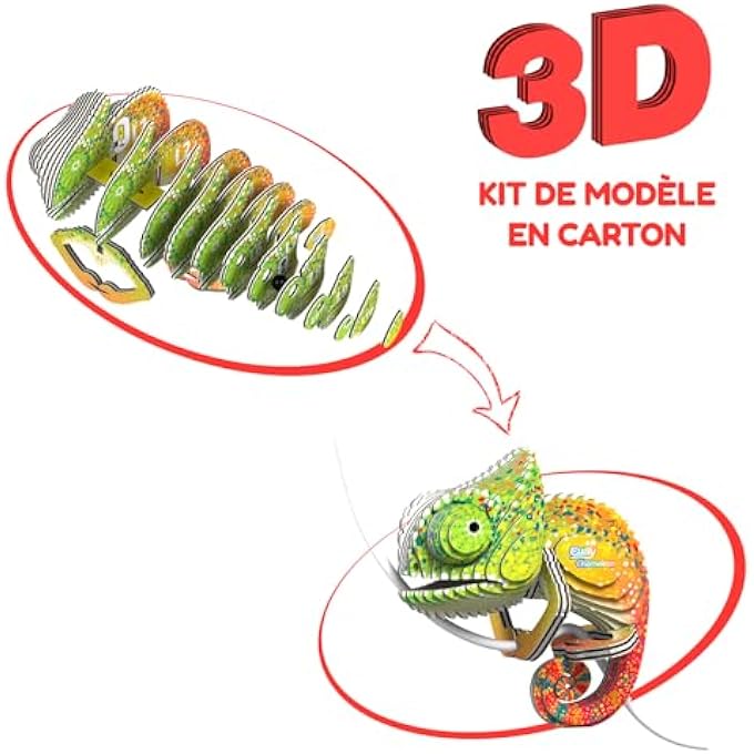075 CHAMELEON ECO-FRIENDLY 3D PAPER PUZZLE [NEW SEAL] - Image 2